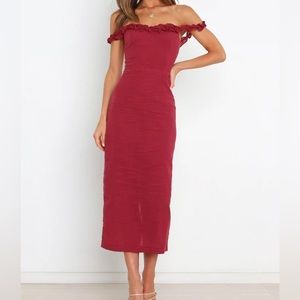 NWT Petal & Pup Florez Dress - Wine ✨